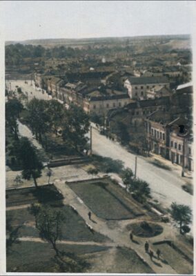 Окупація Житомира, фото 1941-1942, зруйновані будинки міста та вулиць Житомира 4 Соборна площа, окупація Житомира 1941, зруйновані будинки