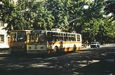 Фото Житомир тролейбус та автобус 1979 Київська