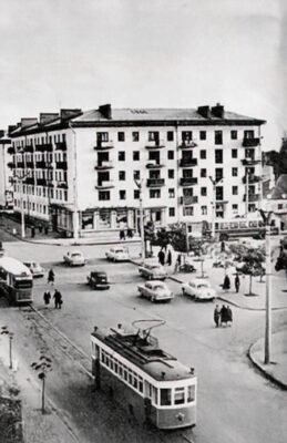 Центральні вулиці Житомира 1963 площа Перемоги (бувша Жовтнева площа) та вулиця Театральна